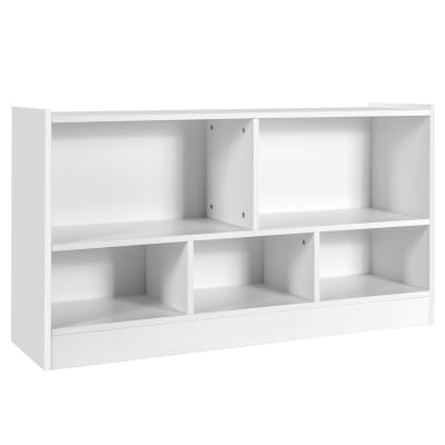 Bibliothèques enfant 5 compartiments blanc 111x30x61,5cm