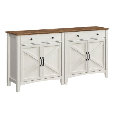 Ensembles de 2 buffets de rangement 80 x 40 x 80 cm blanc