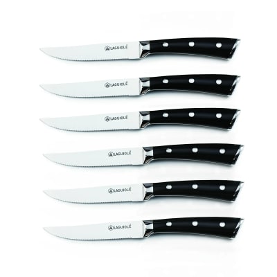 6 couteaux à steak 22,3 cm - noir