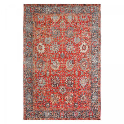 Tapis d'orient, kilim tissé à la main en coton, rouge 120x170
