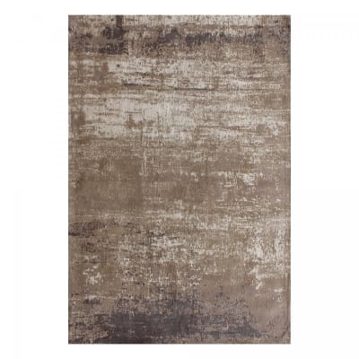 Tapis salon, kilim tissé à la main en coton, marron taupe gris 120x170