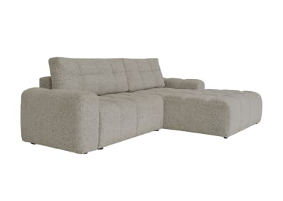 Canapé d'angle modulaire 4pl convertible, angle droit, gris
