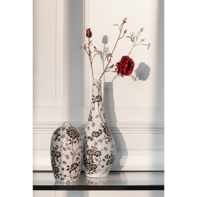 Vase en porcelaine multicouleur 16x16x43 cm