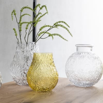 Vase boule en verre transparent l18xl18xh21cm