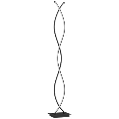 Lampadaire led design spirales h. 140 cm aluminium acrylique noir