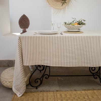 Nappe coton 150x250 taupe