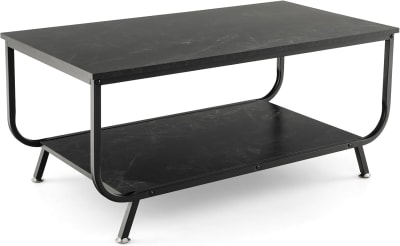 Table basse salon avec plateau spacieux  noir 105x55x46,5cm