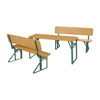 Ensemble Table et Bancs Pliables pour Enfants avec Dossier Nature