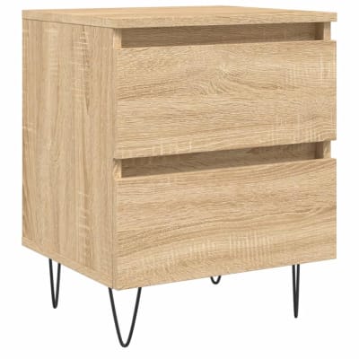 Table de chevet bois beige 40x35x50 cm