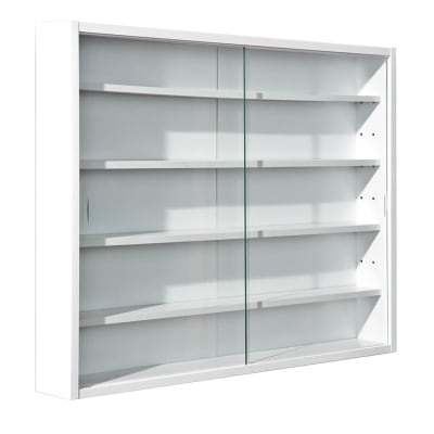 Vitrine murale 5 compartiments blanche