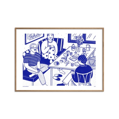 Affiche ''LA DOLCE VITA – 03 '' Cadre en chêne - 30x40 cm