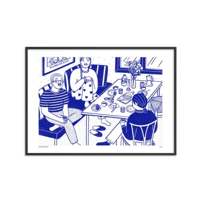 Affiche ''LA DOLCE VITA – 03 '' Cadre noir - 30x40 cm