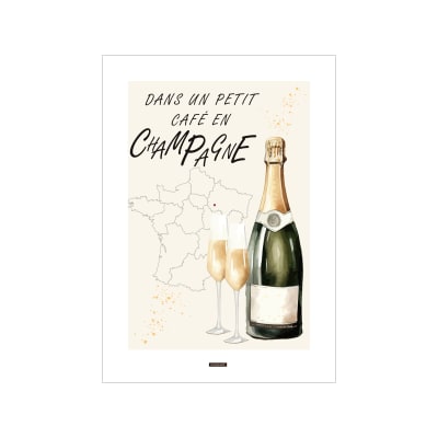 Affiche ''CHAMPAGNE NO.1'' sans cadre - 50 x 70 cm