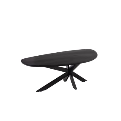Table basse organique en manguier et métal L120
