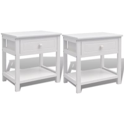 Table de nuit chevet bois blanche 40 x 29 x 42 cm