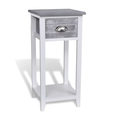 Table de nuit chevet blanche 30 x 30 x 63 cm