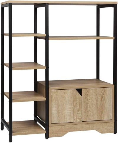 Bibliothèque avec meuble beige 80 x 30 x 97 cm