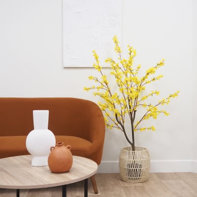 Forsythia artificiel jaune 150cm
