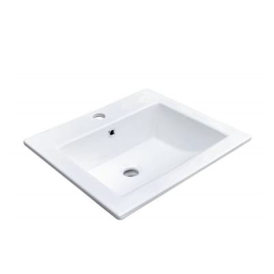 Vasque rectangulaire à encastrer céramique blanche 50x43cm