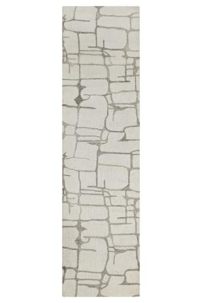 Tapis pure laine tufté main crème 80x300