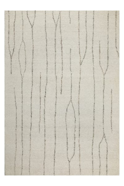 Tapis pure laine tufté main crème 140x200