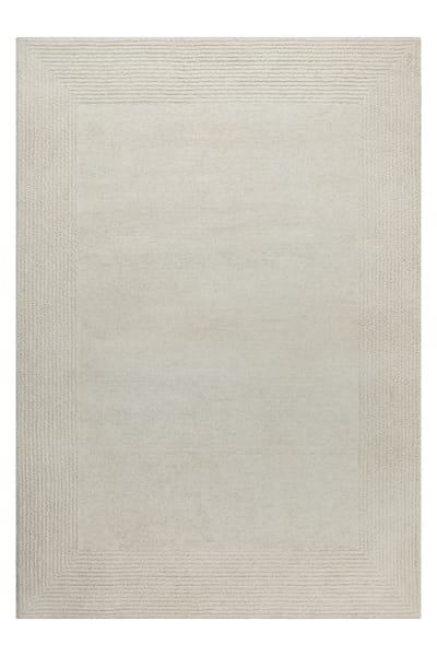 Tapis pure laine tufté main crème 140x200