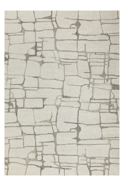 Tapis pure laine tufté main crème 110x170