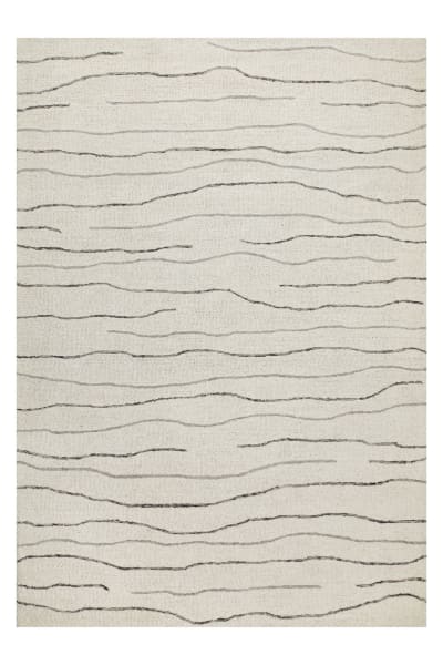 Tapis pure laine tufté main crème 160x230
