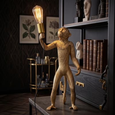 Lampe de table en résine dorée cm ø 26x 34x 56
