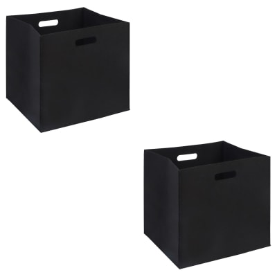 Boîtes de rangement en feutrine (x2), noir