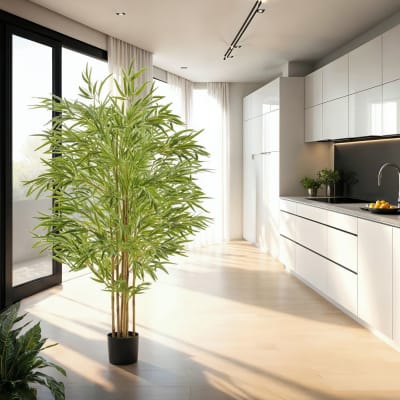 Bambou artificiel à l'aspect naturel très volumineux hauteur 150cm