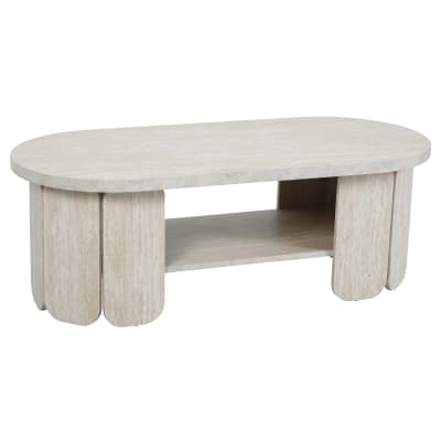 Table basse en mdf effet bois blanc