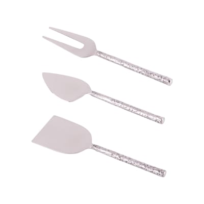 Service de 3 couteaux à fromage  argent / métallique