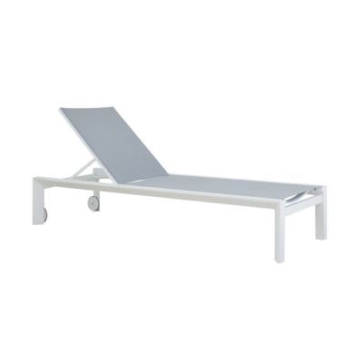 Bain de soleil blanc L200 x P73 x H35 cm