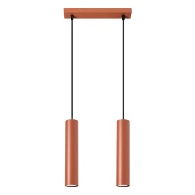 Suspension Acier Ocre Rouge GU10 2 Lagos