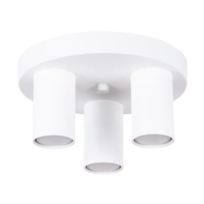 Plafonnier Acier Blanc GU10 3 Lagos