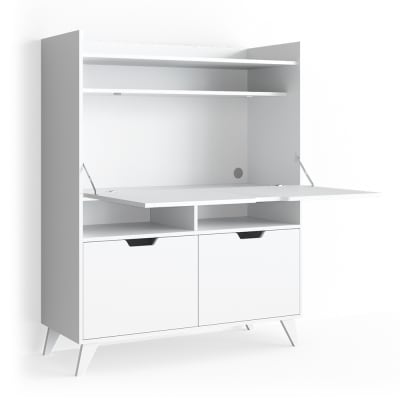 Secrétaire bureau , blanc 110 x 140cm