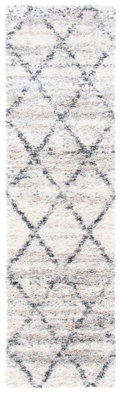 Tapis en polypropylène gris/blanc, 69 x 183 cm