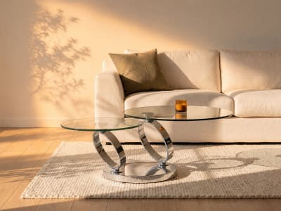 Table basse verre trempé transparent