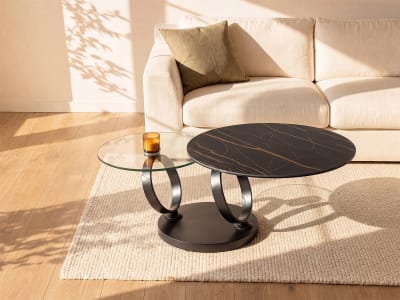 Table basse verre trempé transparent
