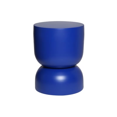 Table d'appoint en métal, bout de canapé bleu, d32