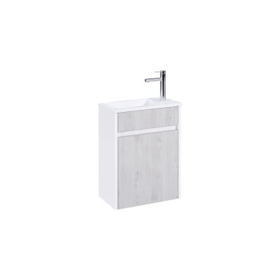 Meuble de salle de bains effet bois gris 22x40x50cm