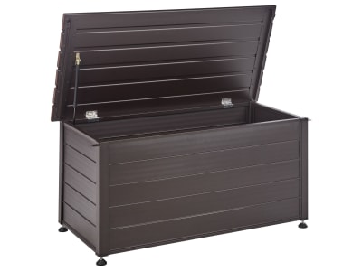 Coffre de rangement 123 cm 60 cm métal marron foncé