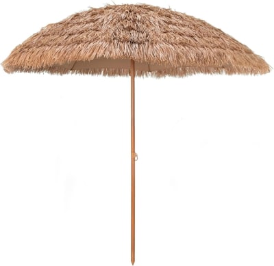 Parasol de jardin extérieur en pp paille diamètre 155 cm sans pied