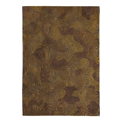 Tapis salon et chambre moderne tissé plat  240x340 cm marron