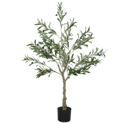 Olivier artificiel 120 cm plante artificielle en pot vert