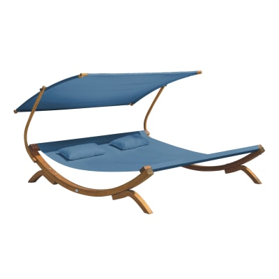 Lit double hamac Mallorca avec parasol