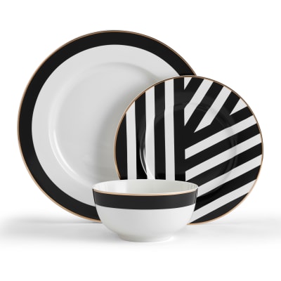 Service de table en porcelaine Luxe Deco 12 pièces