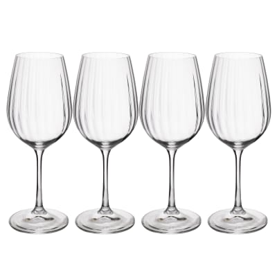 Verres à vin blanc en cristal Treviso, lot de 4, 350ml