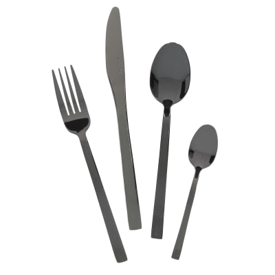Ciara Diseno Set de couverts 16 pièces PVD noir